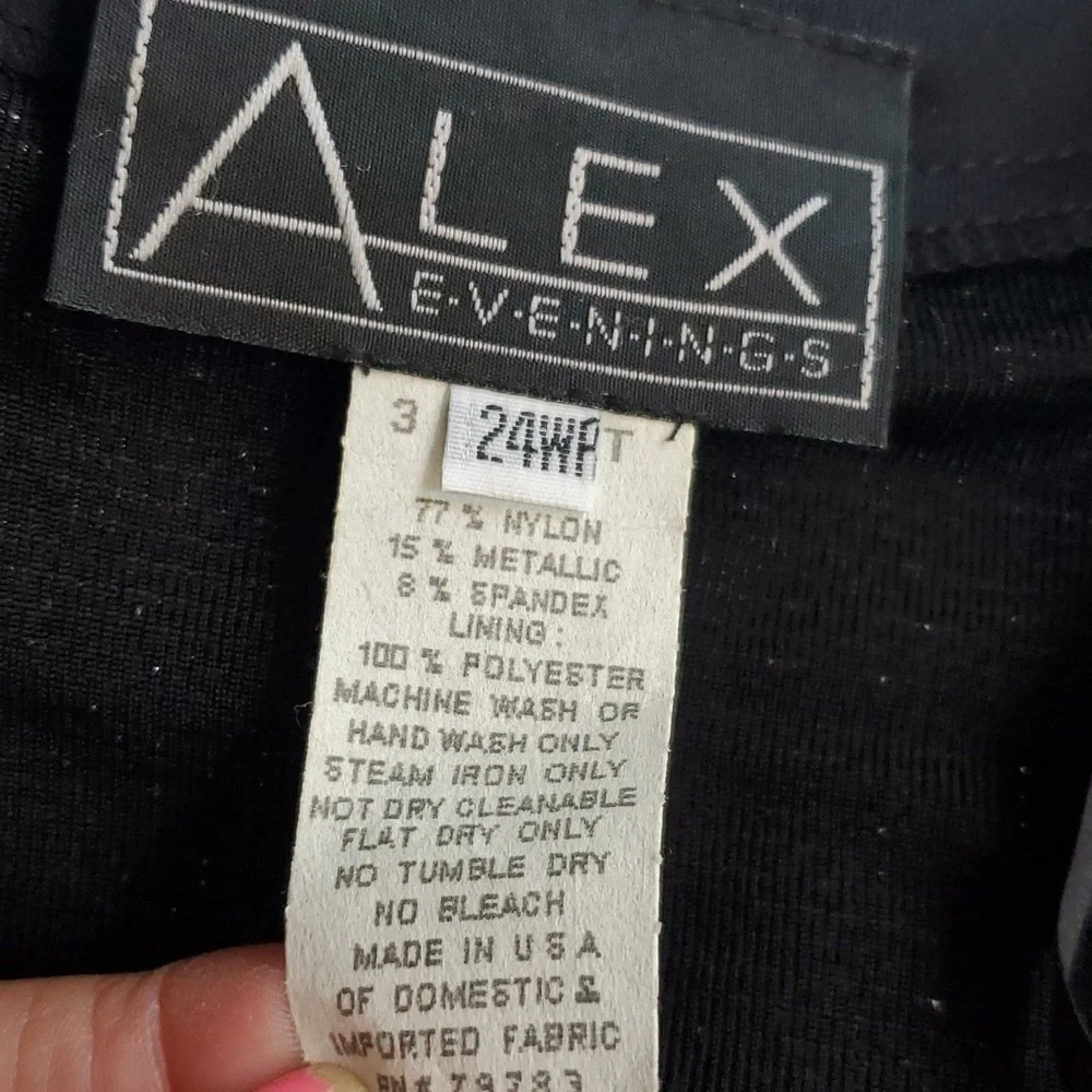 Alex Evenings - Womens Black Silver Shimmer Open Dressy Blazer  Sz.24w